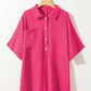 Half Button Collared Neck Romper