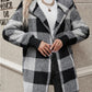 Plaid Hooded Sherpa Teddy Jacket