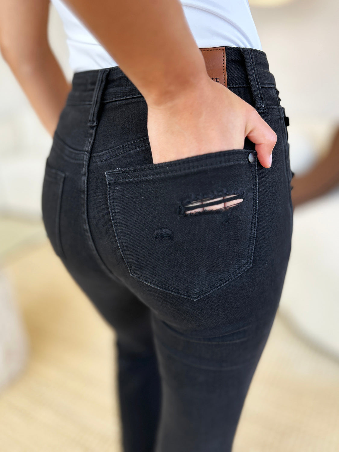 Judy Blue Distressed Flare Jeans