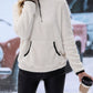 Half Zip Long Sleeve Fleece Lined Sweatshirt