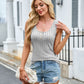 Ribbed Scoop Neck Wide Strap Tank