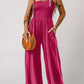 *APP EXCLUSIVE* Smocked Square Neck Wide Leg Jumpsuit with Pockets
