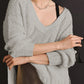 Vneck Dropped Shoulder Sweater