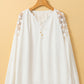 Lace Detail Tie Neck Long Sleeve Blouse