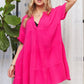 Pink Tiered Babydoll Dress