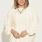 Ribbed Round Neck Long Sleeve T-Shirt