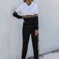 Perfee Contrast Long Sleeve Hooded Top and Joggers Set