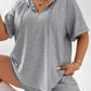 Drawstring Half Zip Hooded Top and Shorts Set