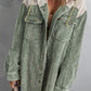 *App Exclusive* Snap Front Hooded Corduroy Shacket