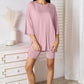 *APP EXCLUSIVE*x Soft Rayon Three-Quarter Sleeve Top and Shorts Set