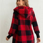 Plaid Hooded Sherpa Teddy Jacket