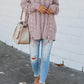 Cable Knit Lace Up Vneck Sweater