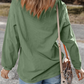 LUCKY Rhinestone Round Neck Long Sleeve Sweatshirt
