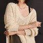 Vneck Dropped Shoulder Sweater