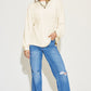 Ribbed Round Neck Long Sleeve T-Shirt