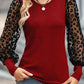 *APP EXCLUSIVE* Sheer Leopard Sleeve Blouse