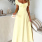 Devine Sweetheart Neck Short Sleeve Maxi Dress
