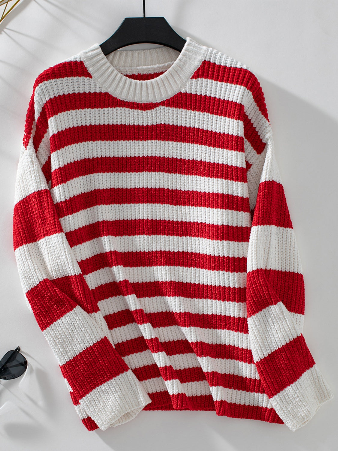 Red and White Striped Sweater