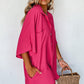Half Button Collared Neck Romper