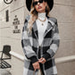 Plaid Hooded Sherpa Teddy Jacket