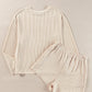 Textured Lounge Top and Shorts Set