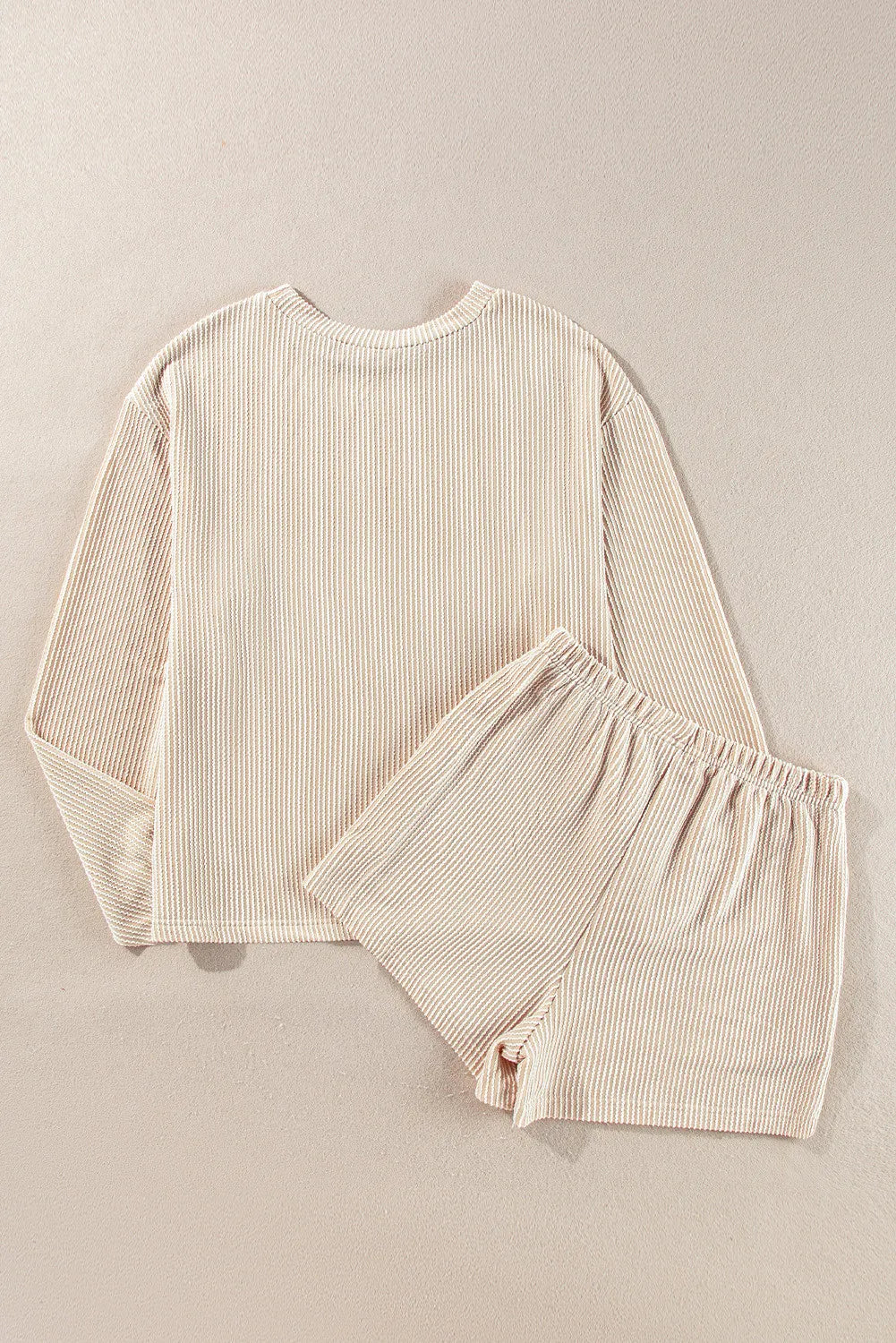 Textured Lounge Top and Shorts Set