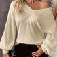 Bow Back Vneck Drop Shoulder T-Shirt
