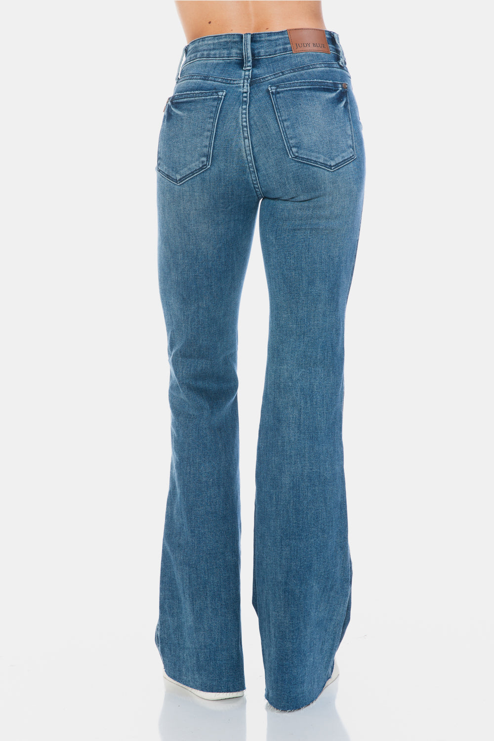 Judy Blue Tummy Control Raw Hem Flare Jeans