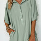 Half Button Collared Neck Romper