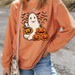 Pumpkin and Ghosts Halloween Long Sleeve Top