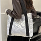 Puffer Tote Bag with Side Pockets