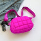 Bubble Texture Adjustable Strap Crossbody Bag