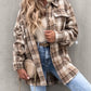 Plaid Button Up Hooded Jacket