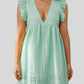 *App Exclusive* Ruffled Eyelet Deep V Dress