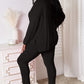 Oversized Vneck Soft Rayon Long Sleeve Top and Leggings Set