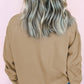 Embroidered Clover Pattern Round Neck Sweatshirt