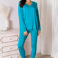 Oversized Vneck Soft Rayon Long Sleeve Top and Leggings Set