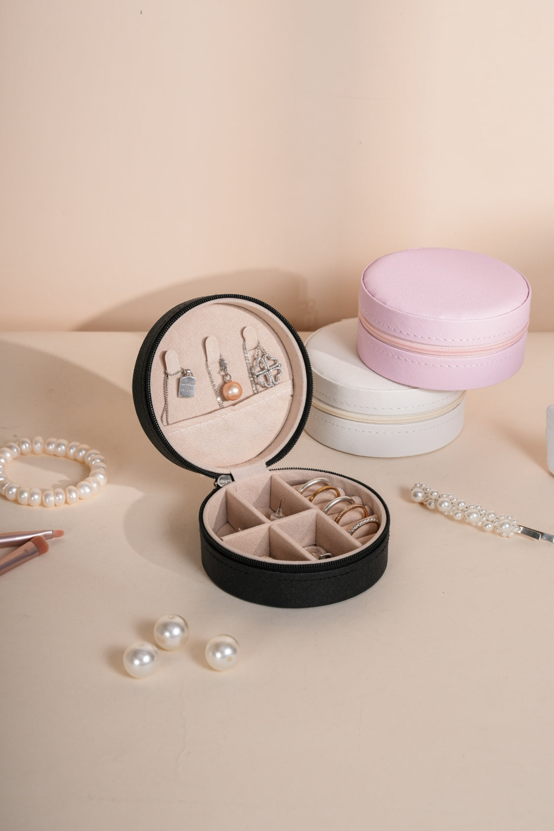 Faux Leather Jewelry Box