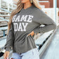 GAME DAY Textured Long Sleeve Top