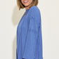 Ribbed Round Neck Long Sleeve T-Shirt