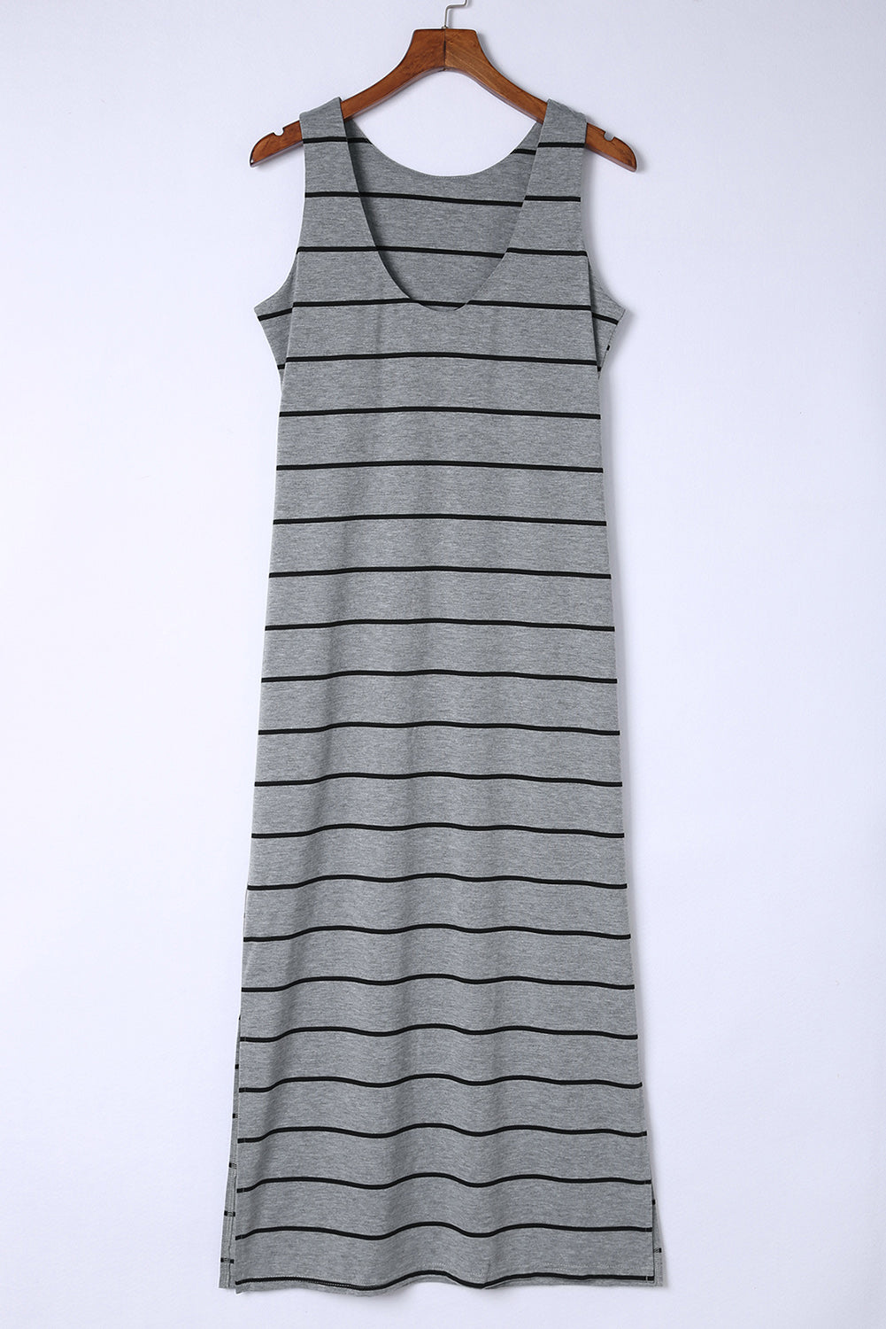 *APP EXCLUSIVE* Striped Slit Sleeveless Maxi Dress