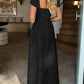Devine Sweetheart Neck Short Sleeve Maxi Dress