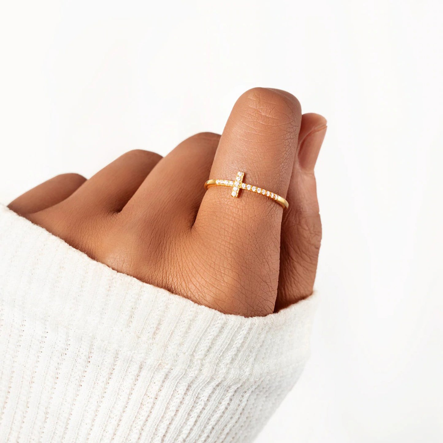 Cross .925 Sterling Silver Ring