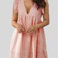 *App Exclusive* Ruffled Eyelet Deep V Dress