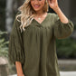 *APP EXCLUSIVE* Dropped Shoulder Vneck Blouse