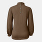 Turtleneck Button Long Sleeve Blouse