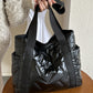 Puffer Tote Bag with Side Pockets