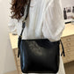 Faux Leather Adjustable Strap Crossbody Bag with Wallet