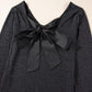 Bowknot Vneck Long Sleeve Blouse