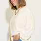 Ribbed Round Neck Long Sleeve T-Shirt